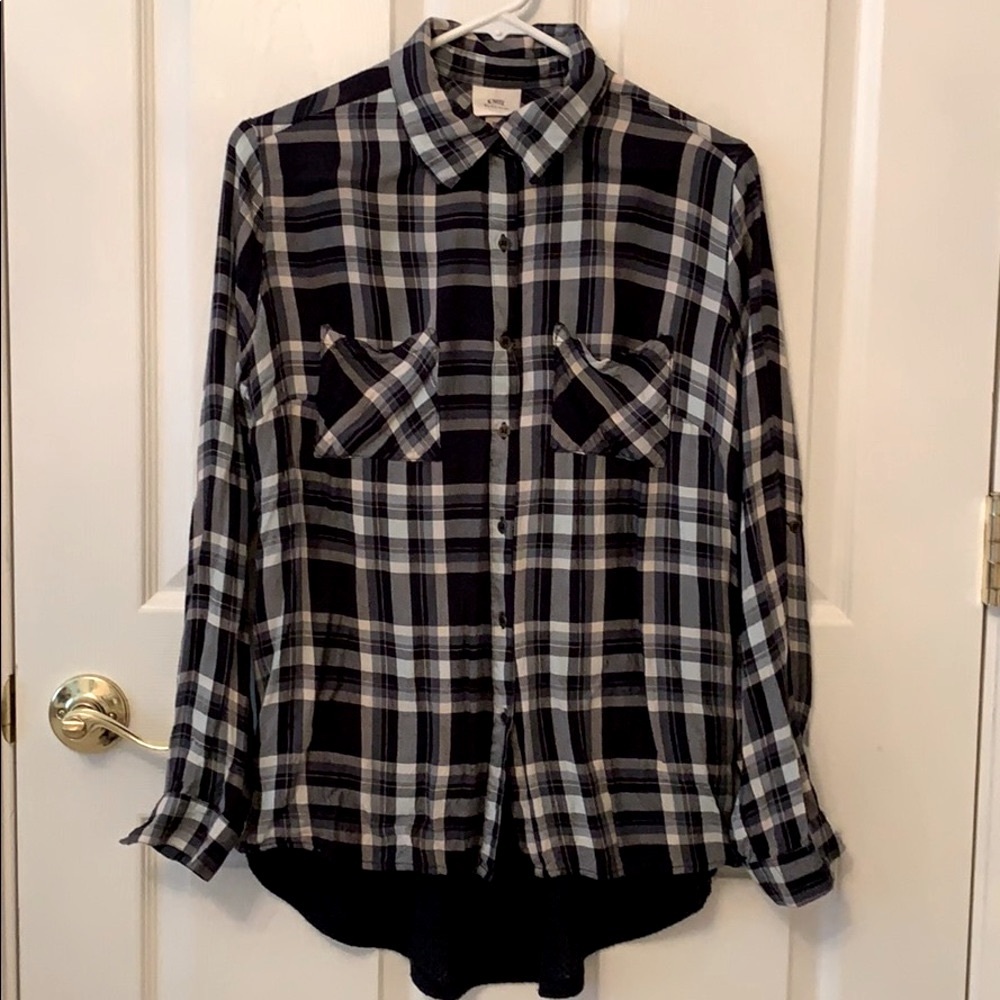 Knox Rose plaid thermal back button down